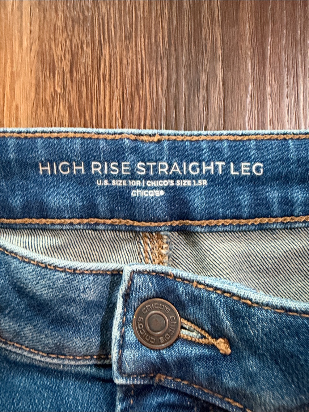 Chico’s High Rise Straight Leg Jean - Picture 2 of 5
